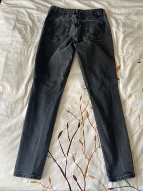 True Religion Faded Black Jeans Jennie Curvy High Rise Skinny 31 GUC